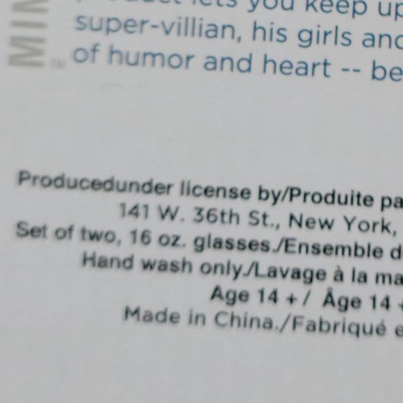 NIB Despicable Me Collectible Glassware Set of 2 Glasses - Picture 4 of 6